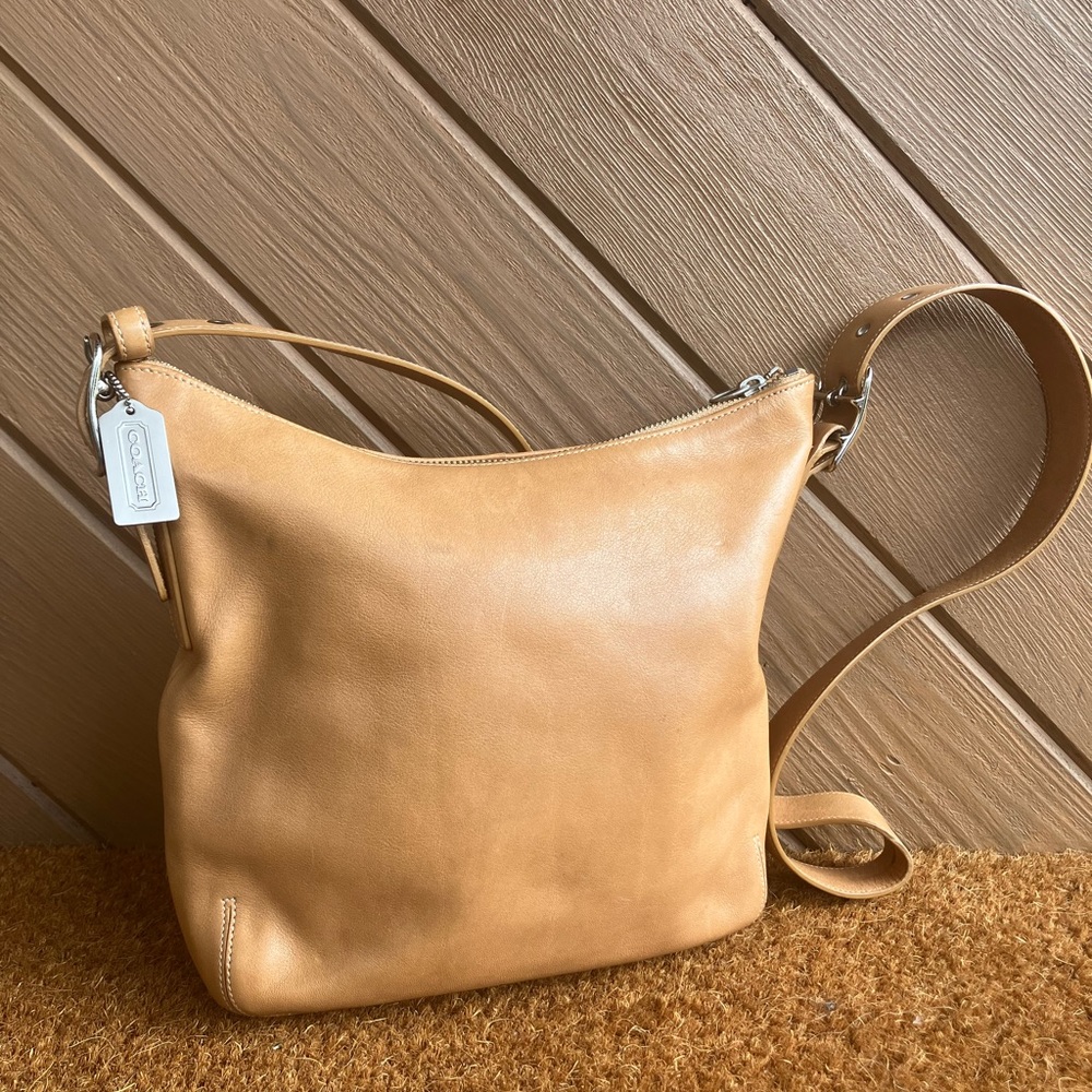 Coach Tan Leather Crossbody Handbag Gem